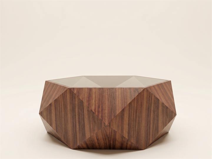 Mesa Diamond Nogal vista de frente