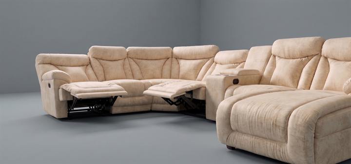 Sala modular con los dos reclinables extendidos