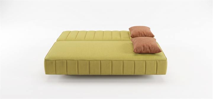Sofá cama Bali abierto y completamente plano