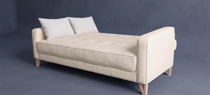 Sofá cama Nordiko abierto como cama