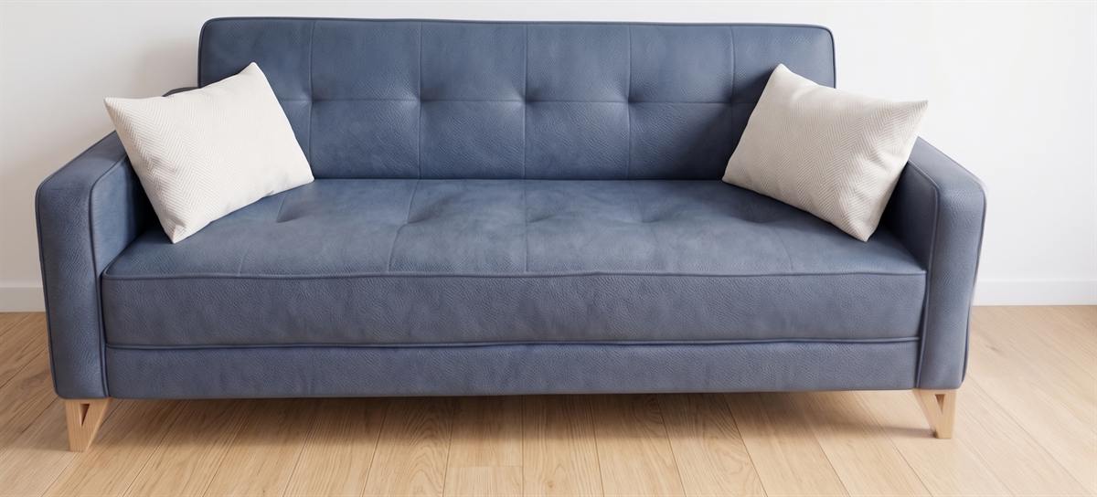 Sofá cama Nordiko en azul acero